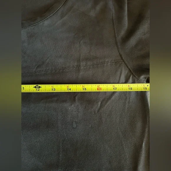 OLIVACEOUS Faux Suede Kimmie Shift Pullover Mini Tunic Dress Women's M - Picture 8 of 10